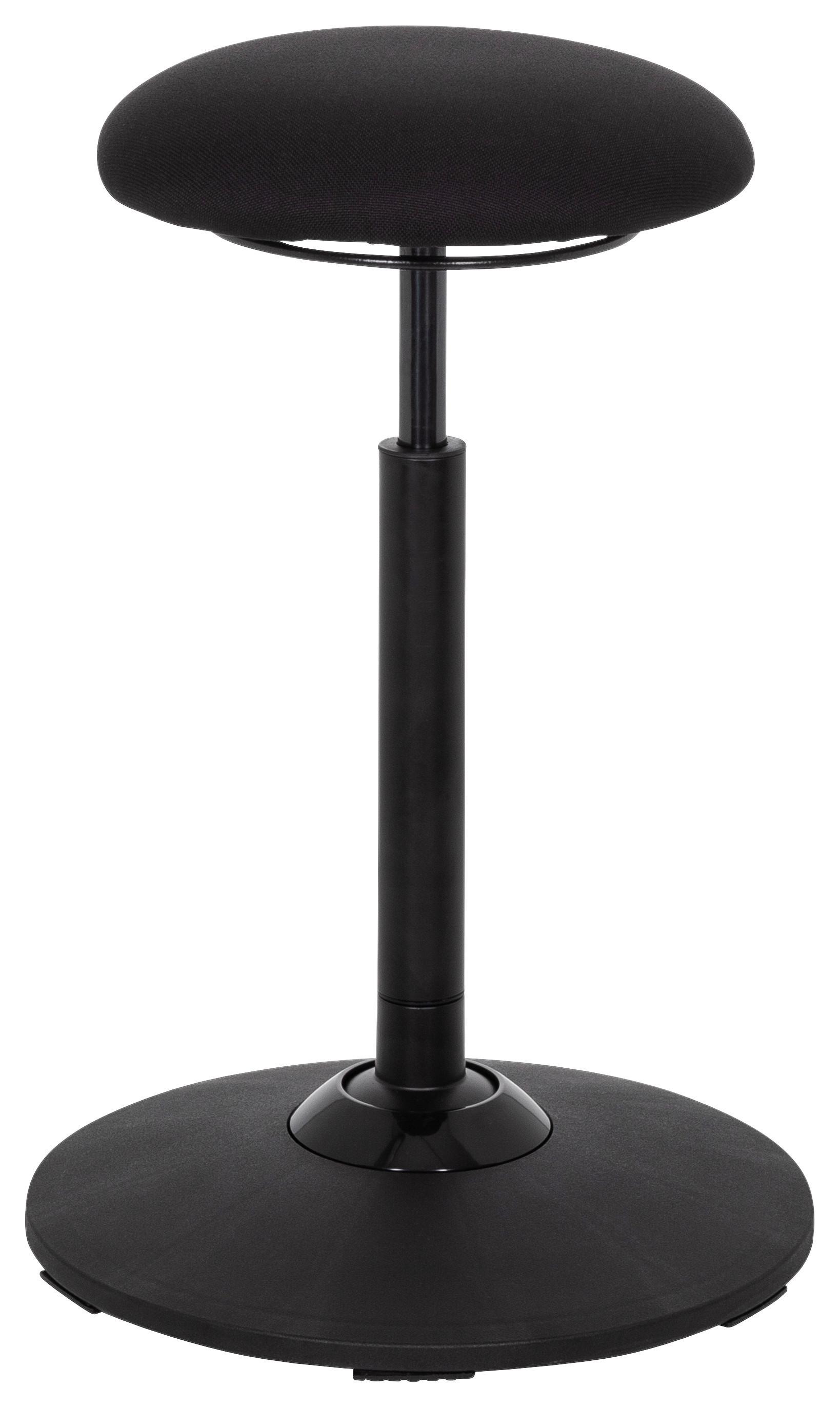 Bürohocker Balance Sit Schwarz Bis 120 Kg - Schwarz, Basics, Kunststoff/Textil (45/63-86/45cm) - MID.YOU