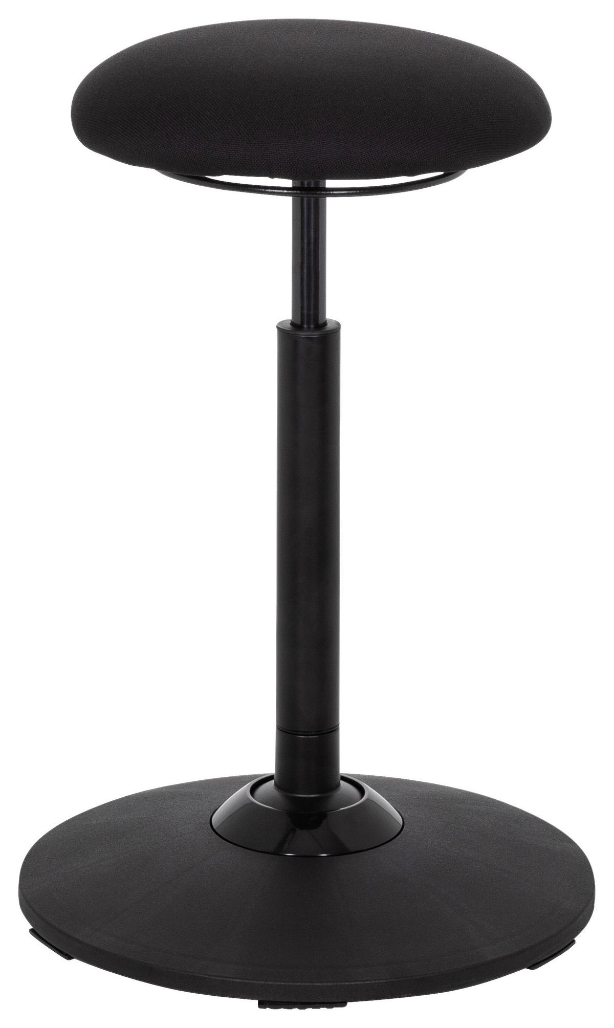 Bürohocker Balance Sit Schwarz Bis 120 Kg - Schwarz, Basics, Kunststoff/Textil (45/63-86/45cm) - MID.YOU