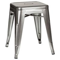 Hocker Vantaggio Stahl Platinfarben H: 46cm Stapelbar - Platinfarben, Basics, Metall (39/46/39cm) - MID.YOU