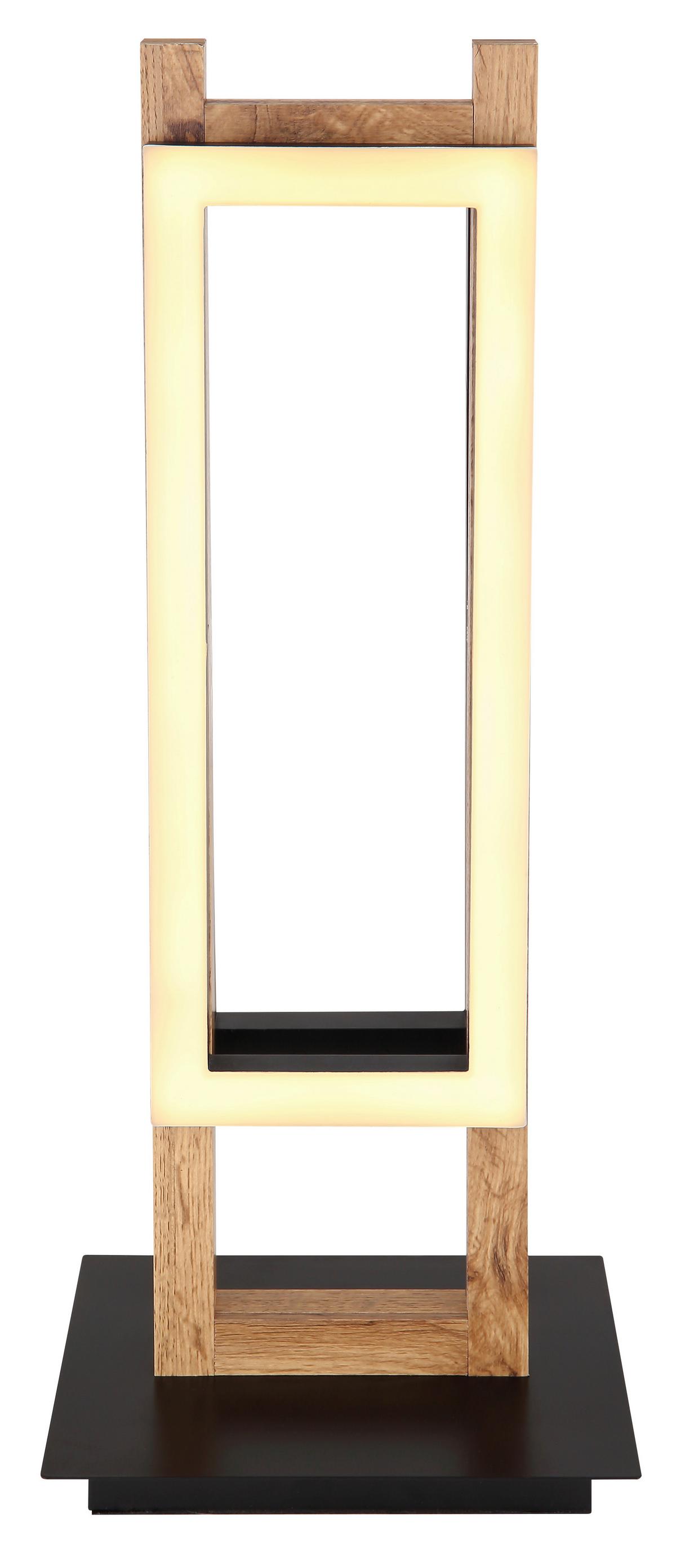 Led Asztali Lámpa 67266t Illa - sötétbarna/fekete, Design, műanyag/faalapú anyag (20/15/50cm) - Globo