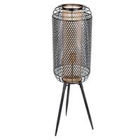 Stehleuchte 407901456x Denton *sbn* - Goldfarben/Schwarz, Design, Metall (30/110cm) - Globo
