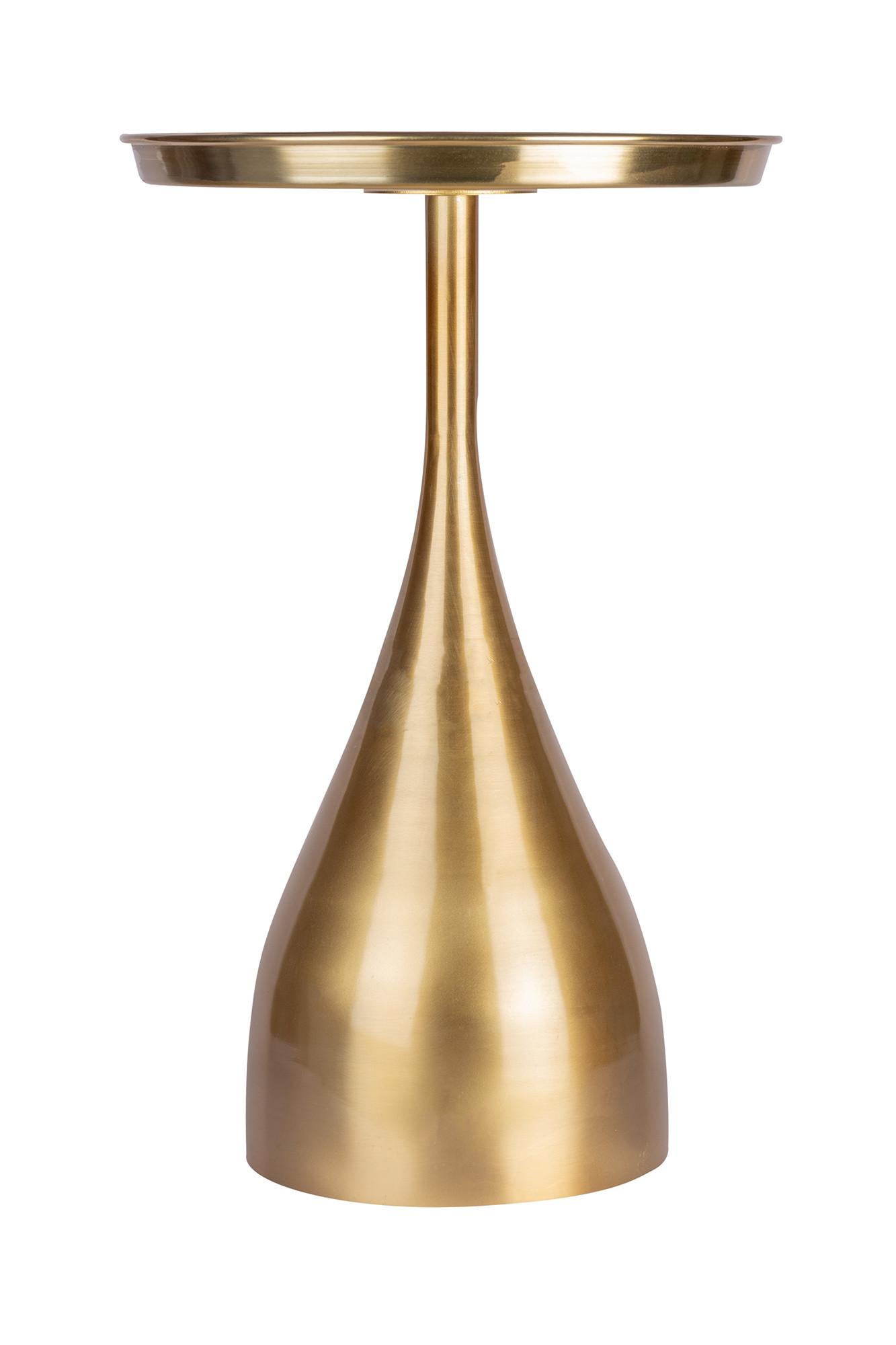 ODKLÁDACÍ STOLEK ASRA 125 GOLD - barvy zlata, Design, kov (40,5/58,5cm) - MID.YOU