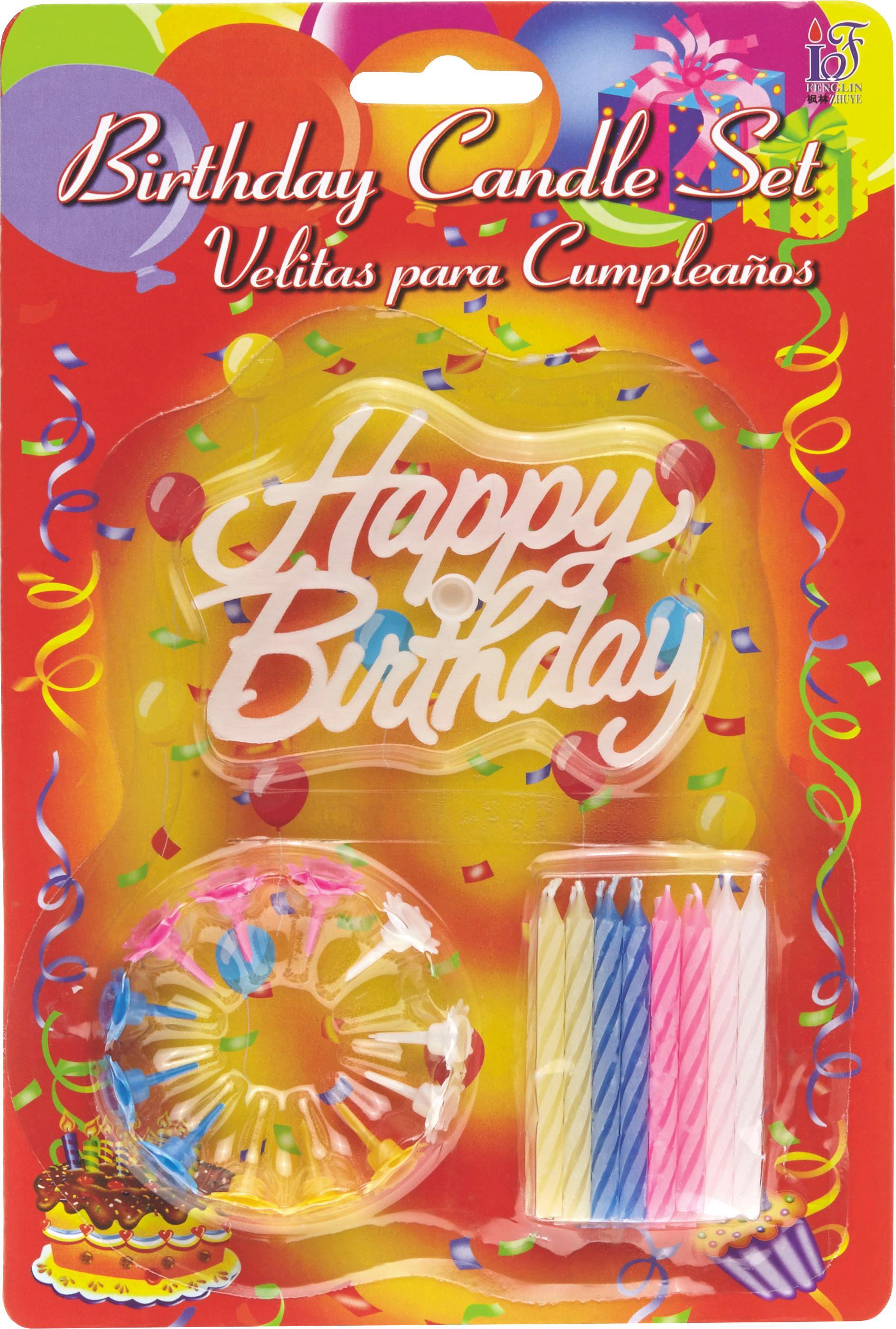 Születésnapi Gyertya Többféle Színben - Színes, konvencionális (15/23/1cm)