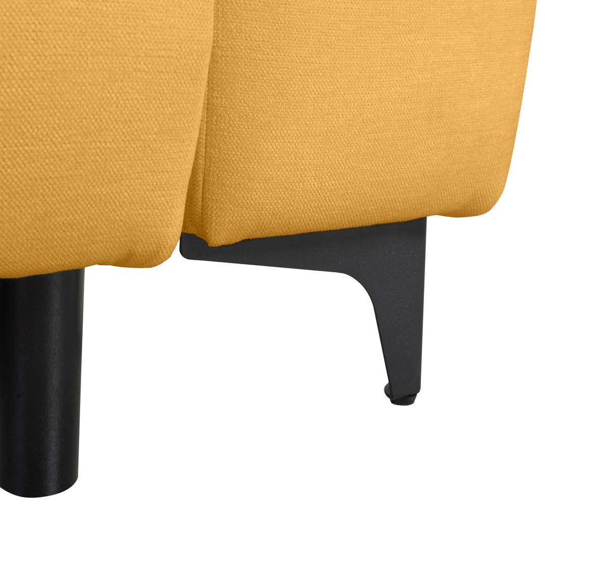 Ecksofa Moli, Gelb S: 236x148 cm - Gelb/Schwarz, Design, Textil (236/148cm) - MID.YOU