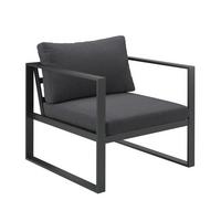 Loungesessel Brest - Anthrazit, MODERN, Textil/Metall (72/63/76cm) - Beldano