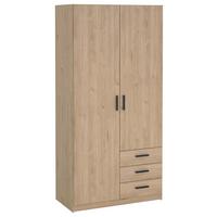 Drehtürenschrank Sprint mit Schubladen 98,5cm Eichefarben - Eichefarben, Basics, Holzwerkstoff (98,5/200,4/49,8cm) - P & B