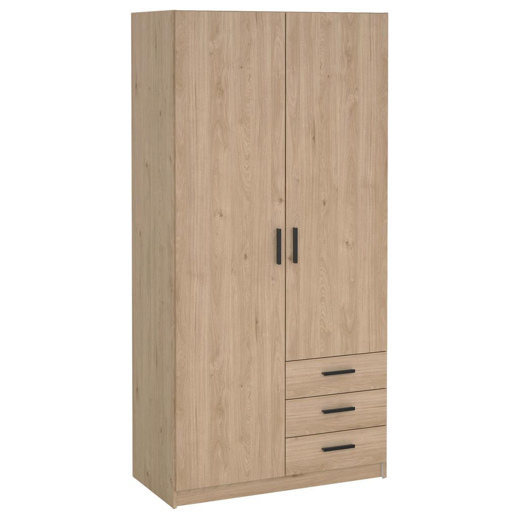 Drehtürenschrank Sprint mit Schubladen 98,5cm Eichefarben