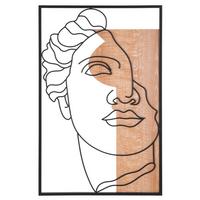 Wanddeko David A Naturfarben, Schwarz B: 50 cm - Schwarz/Naturfarben, Basics, Holzwerkstoff (50/80/2cm)