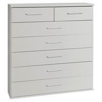 Komoda OSAKA šírka 91cm - biela/hliníková, Konventionell, kompozitné drevo/plast (91/106/40cm) - MID.YOU