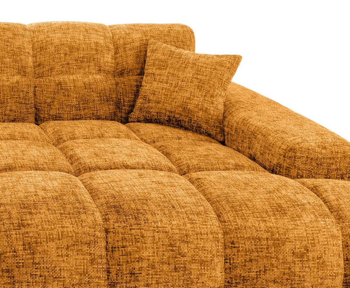 Ecksofa Bosco Goldfarben S: 301x152 cm - Goldfarben/Schwarz, MODERN, Textil (301/152cm) - Livetastic