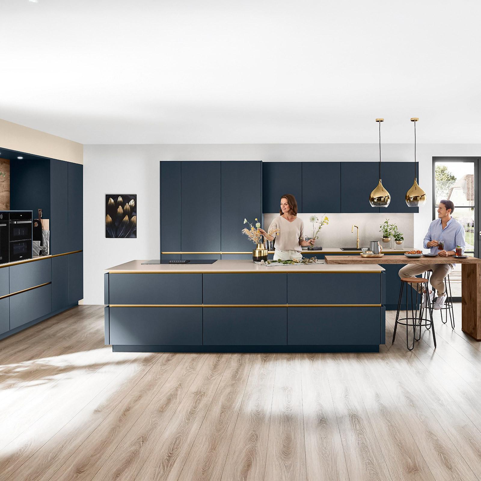 Einbauküche Eastbourne Frei Planbar Modern, Grifflos - MODERN, Holzwerkstoff - Vertico