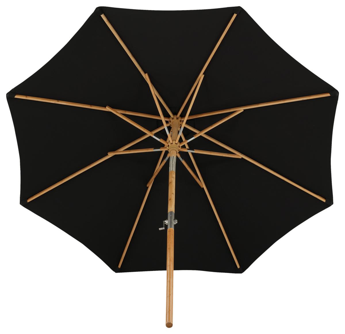 Sonnenschirm Cerox L/B: 270x250 cm Schwarz - Schwarz, KONVENTIONELL (270/250cm) - Gardenson