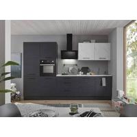 Küchenblock New York Zb 320 Black Eb - Graphitfarben/Weiß, Design, Holzwerkstoff (320cm) - MID.YOU