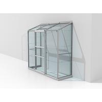 Anlehn-Gewächshausbausatz Ida 1300 Esg3mm, Alufarben - Alufarben, Basics, Glas/Metall (192,8/182,3/68,8cm)