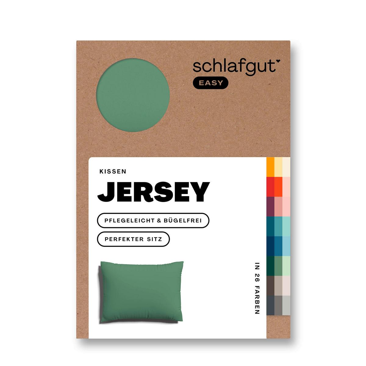 KOPFPOLSTERBEZUG EASY JERSEY - Grün, Basics, Textil (60/80cm) - Schlafgut