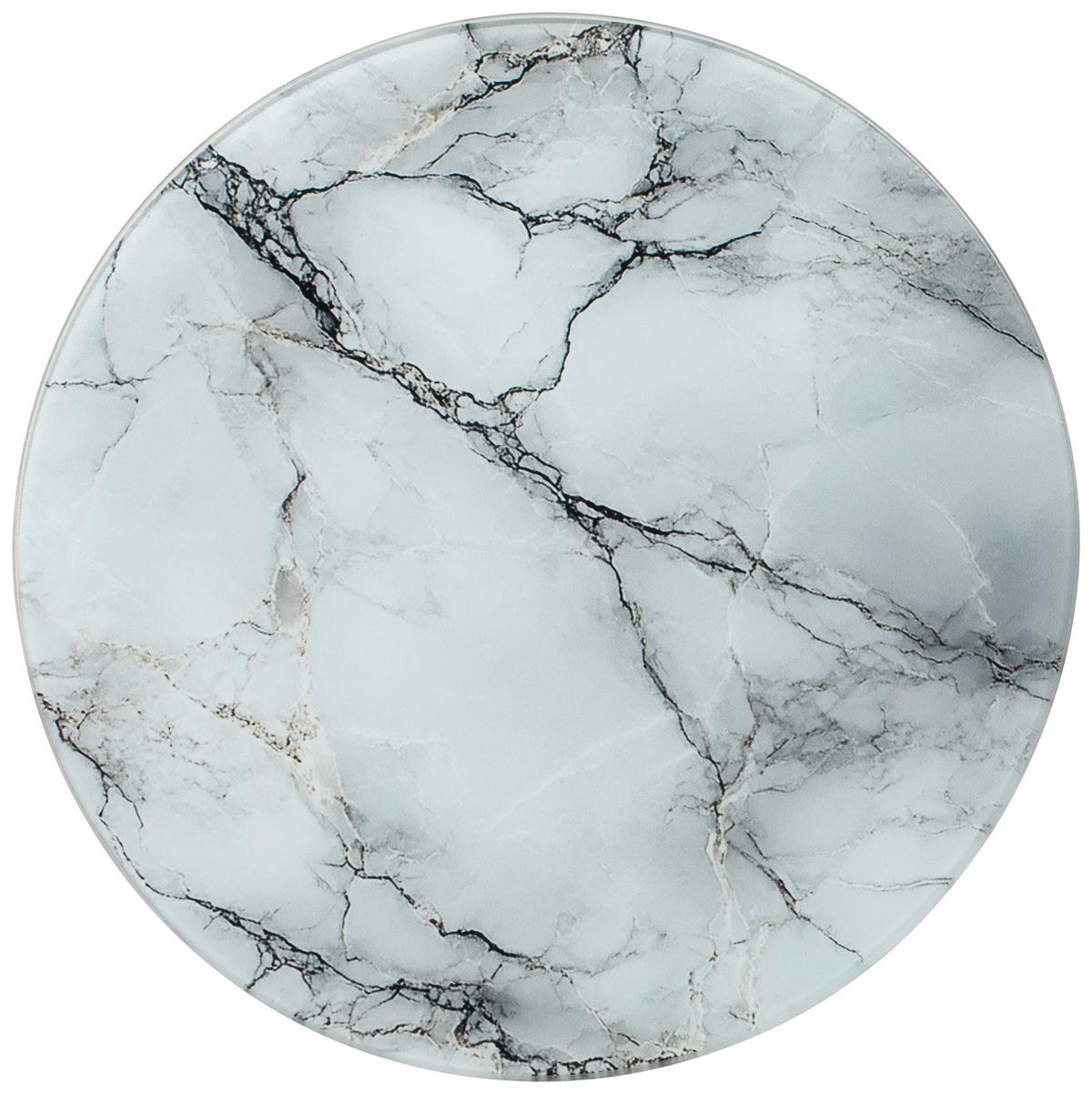 Schneidebrett Nelli - Weiß/Grau, Design, Glas (30/0,4cm) - James Wood