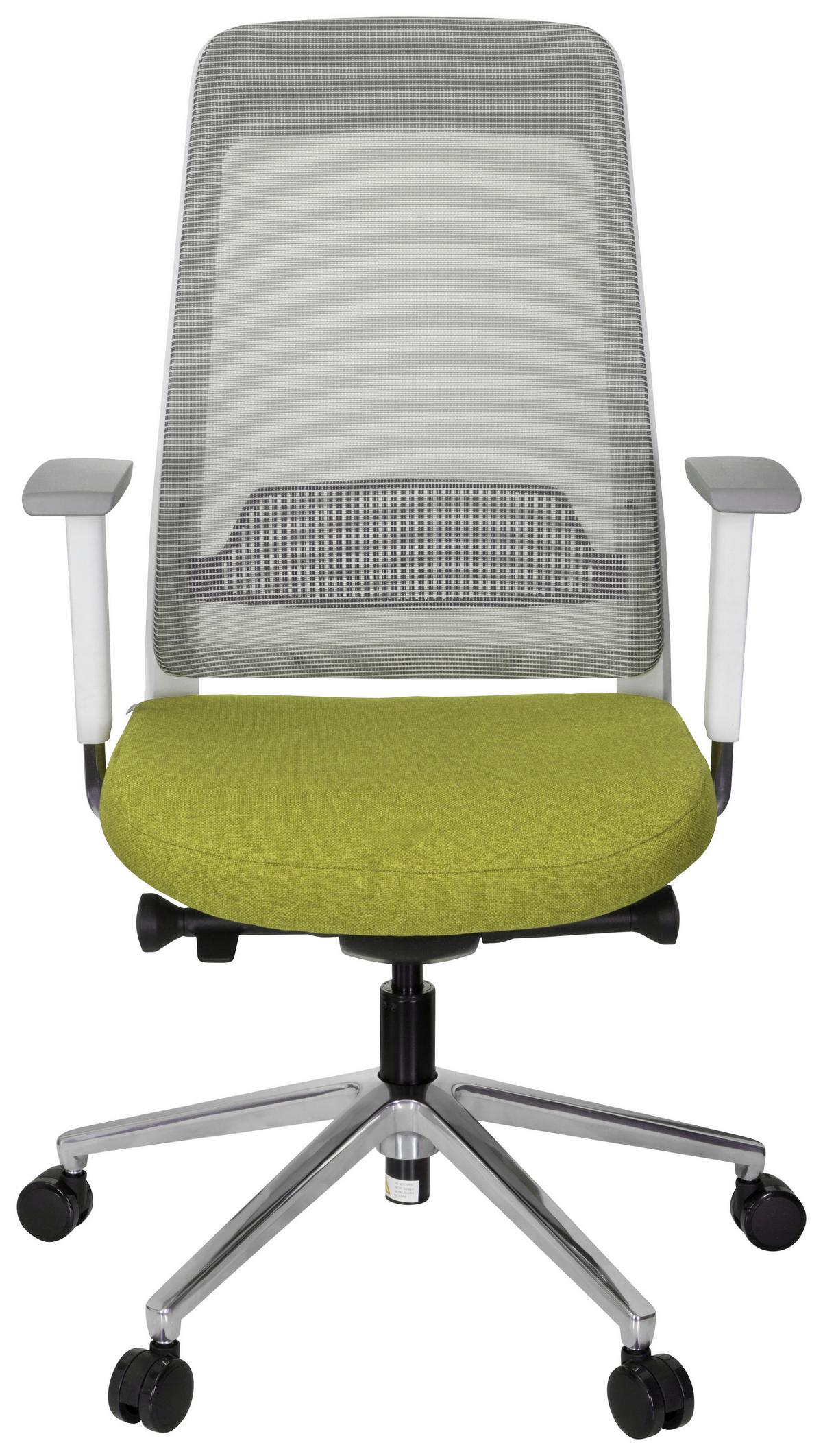 Drehstuhl Chiaro T2 White Grau/grün/weiß - Weiß/Grau, MODERN, Kunststoff/Textil (67/118/63cm) - MID.YOU