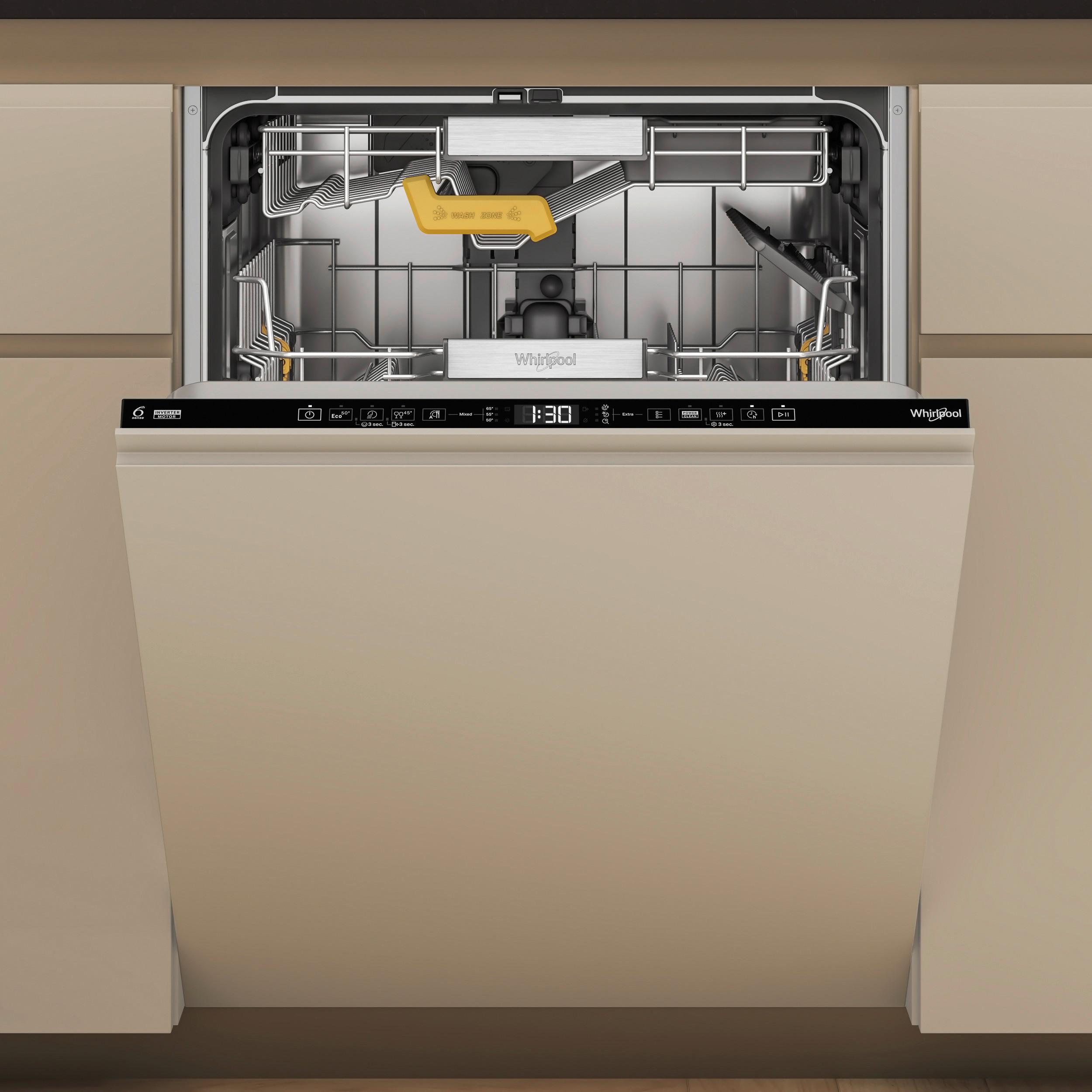 Mosogatógép W8i Ht58 Ts - króm, műanyag/fém (59,8/82/55,5cm) - Whirlpool