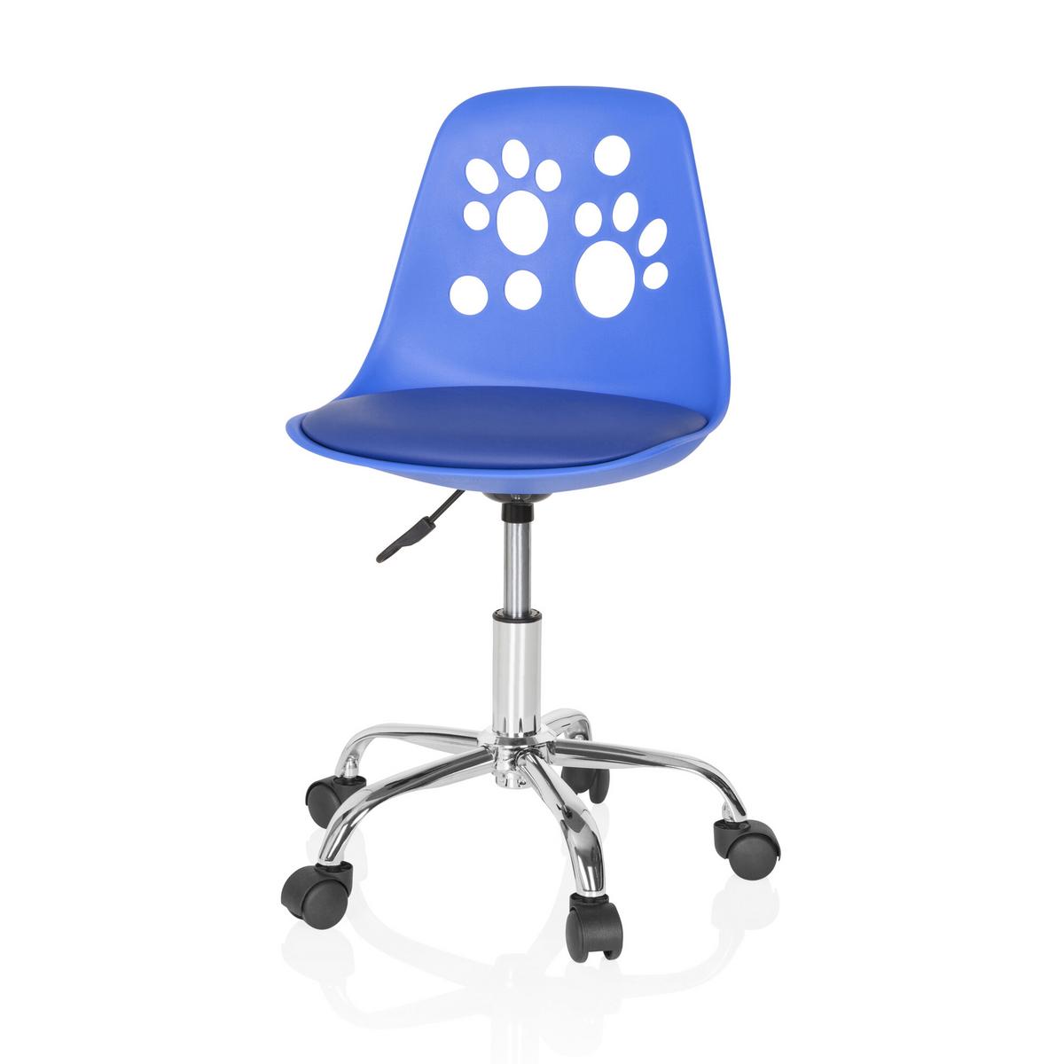 Jugenddrehstuhl Fancy I Blau Tiermuster - Blau, MODERN, Kunststoff/Textil (40/72-82/44cm) - MID.YOU
