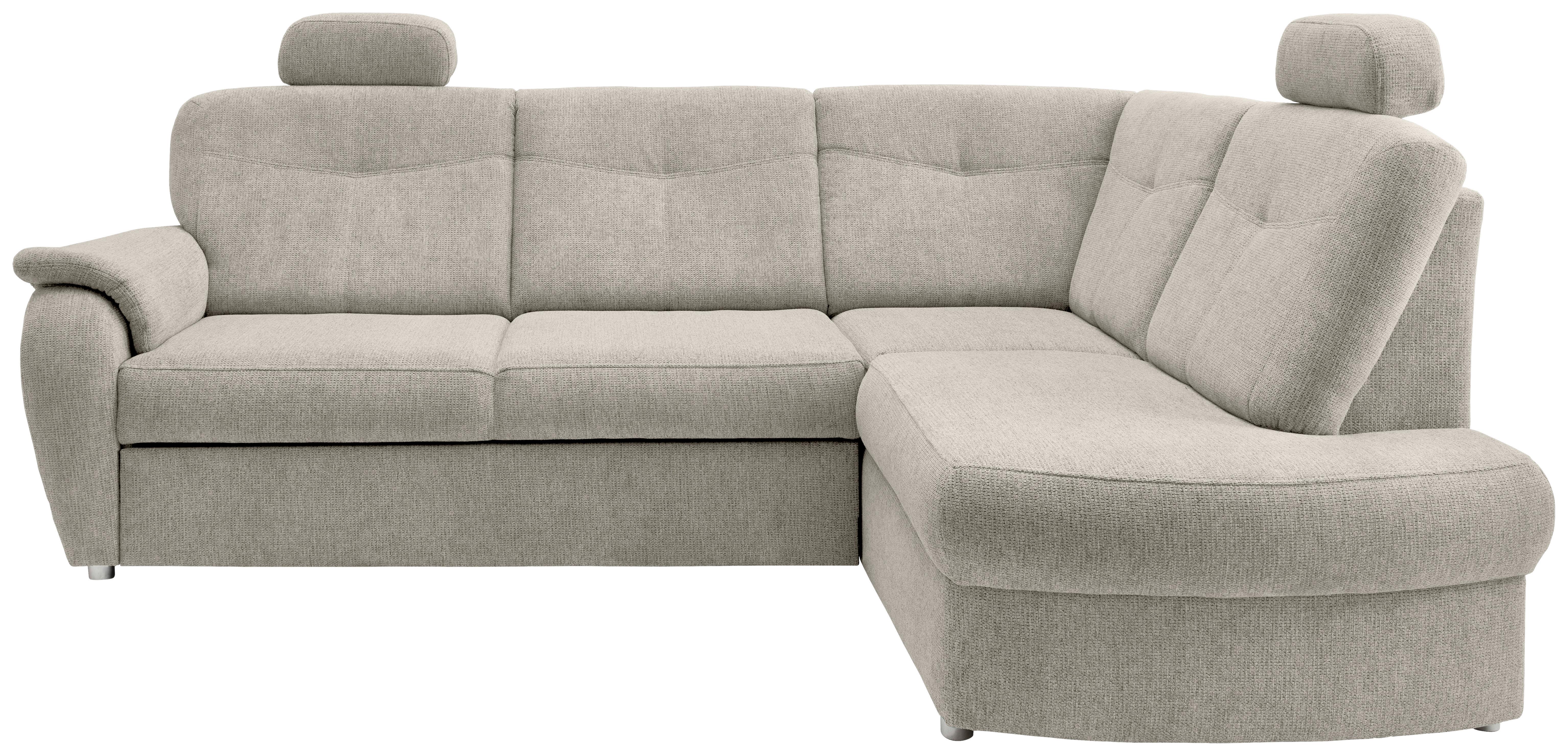 ECKSCHLAFSOFA Rosali, Beige S: 264x180 cm - Chromfarben/Beige, MODERN, Textil (264/180cm) - Livetastic