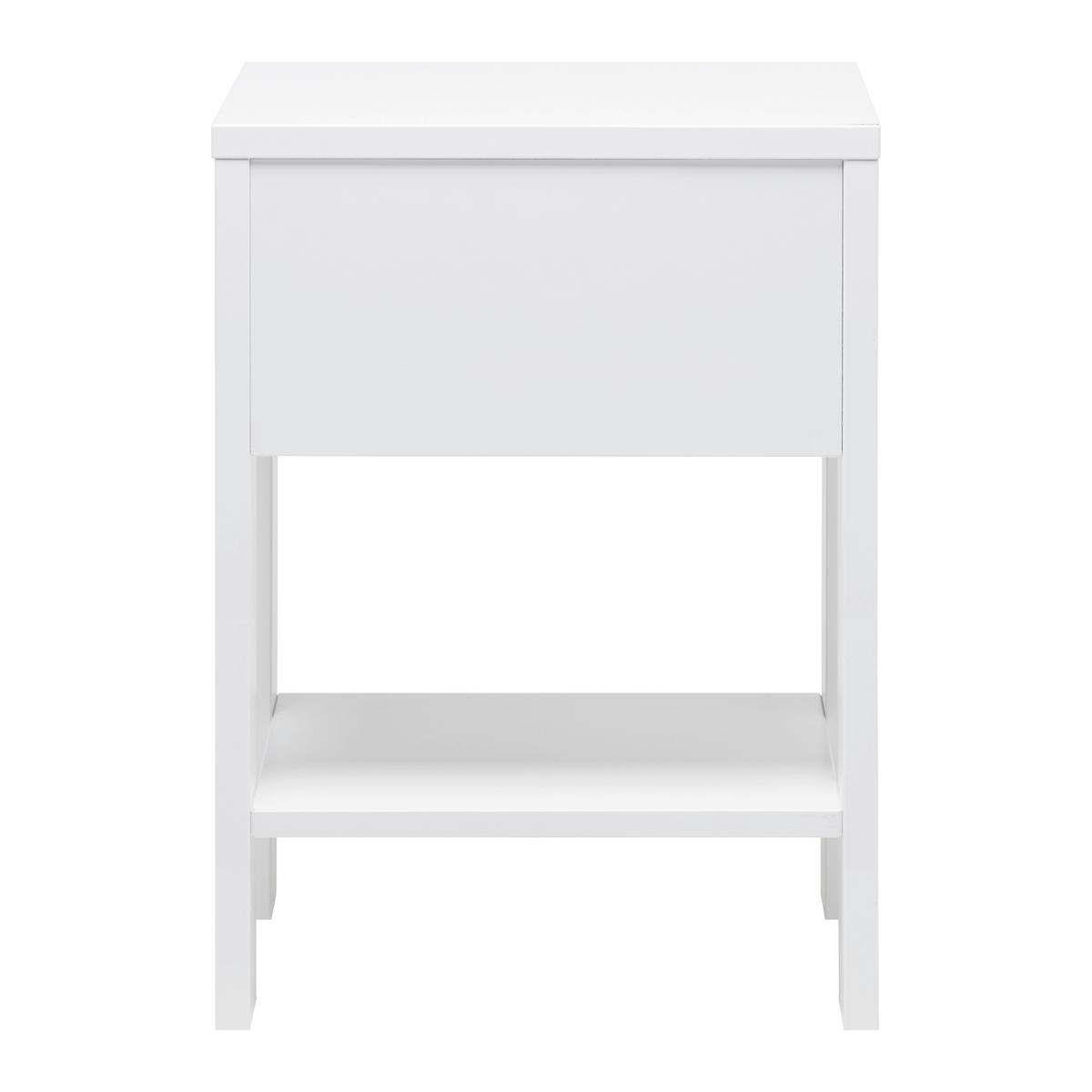 Nočný stolík NIZZA š. 42 cm - biela, Romantik / Landhaus, drevo (42/57,5/36cm)