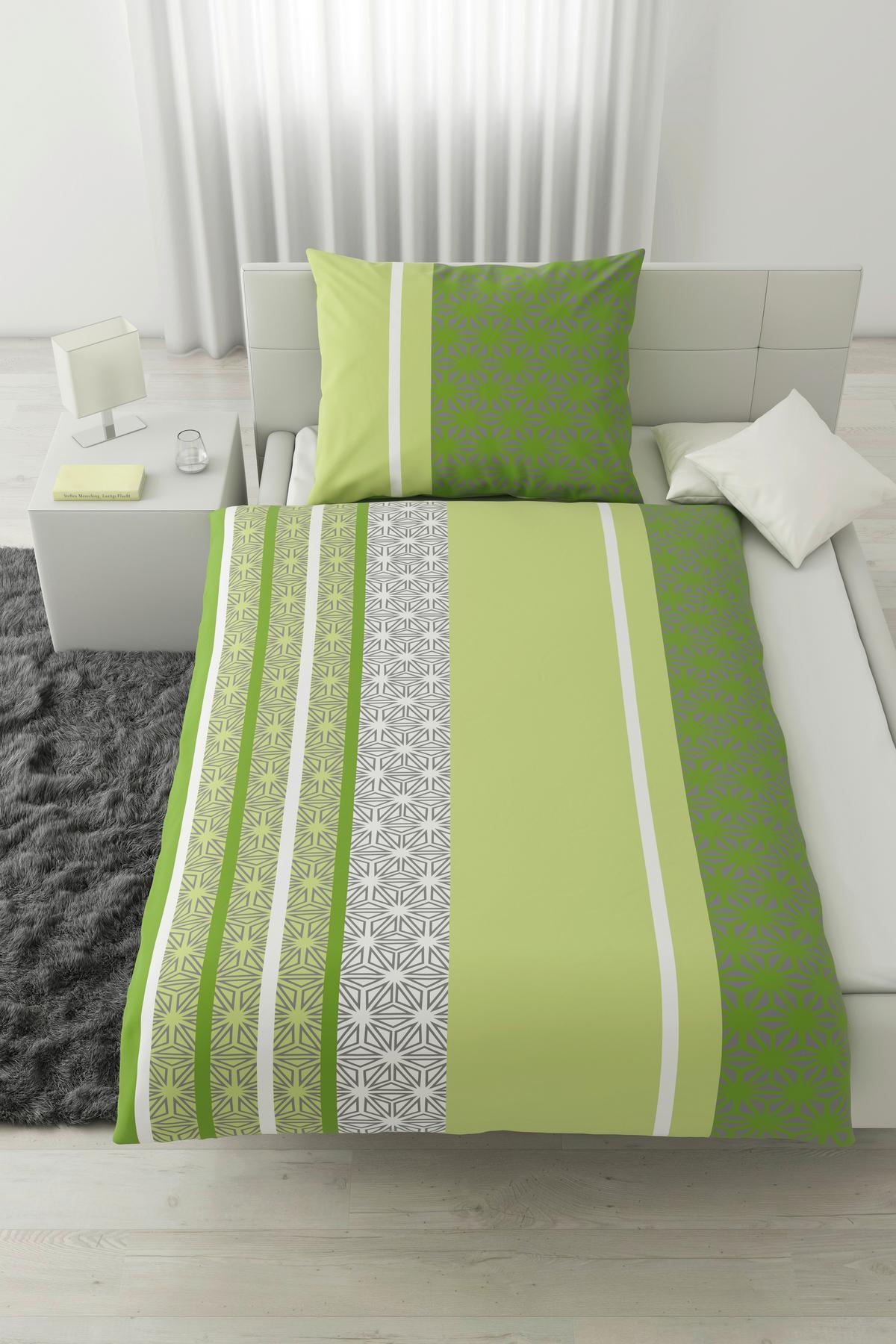 Posteľná bielizeň Sara, Š/D: 140/200cm, zelená - zelená, textil (140/200cm) - Based