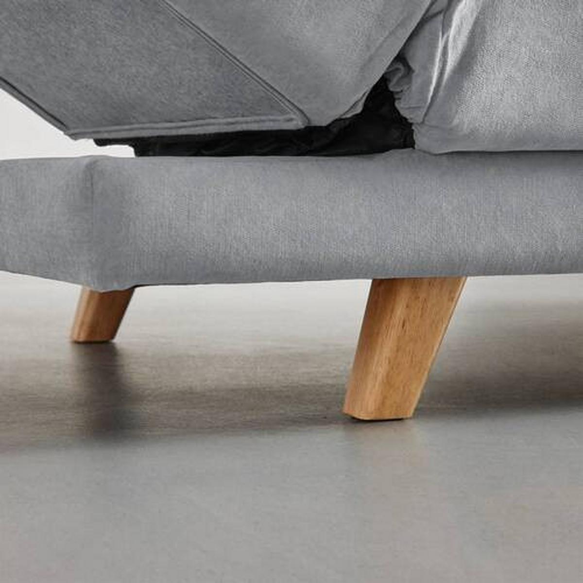Pohovka FUNKY taupe - prírodná farba/svetlosivá, Modern, drevo/textil (183/73/79cm) - Bessagi Home