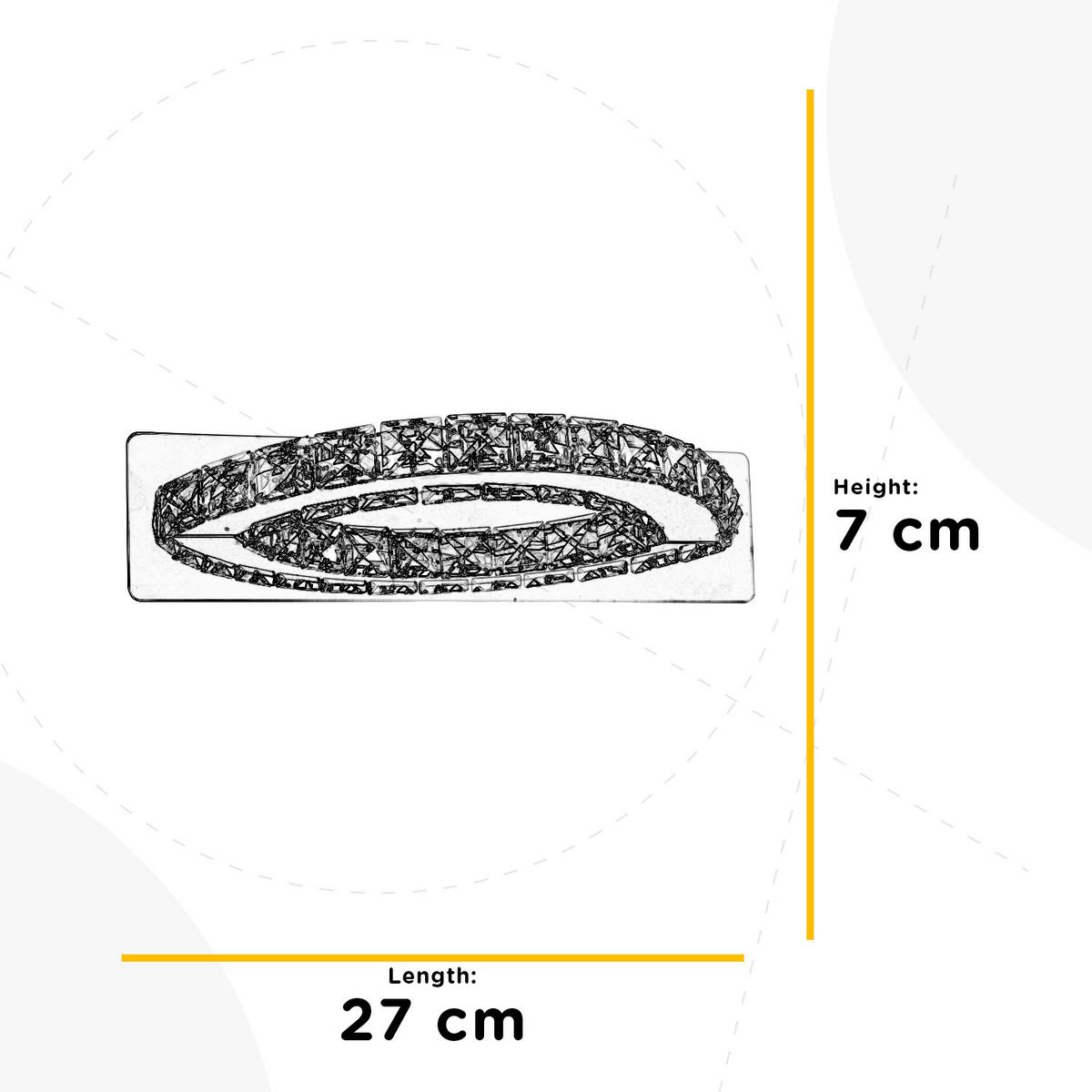 Led-wandleuchte 4809/ap - Chromfarben, Design, Metall (27/13/7cm)