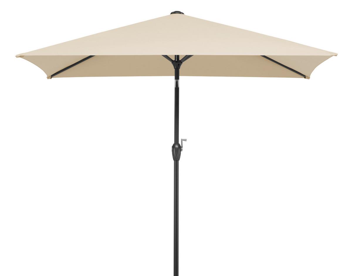 Sonnenschirm Bilbao BxHxT: 210x228x130cm Natur - Anthrazit/Naturfarben, Basics, Textil/Metall (210/228/130cm) - Schneider
