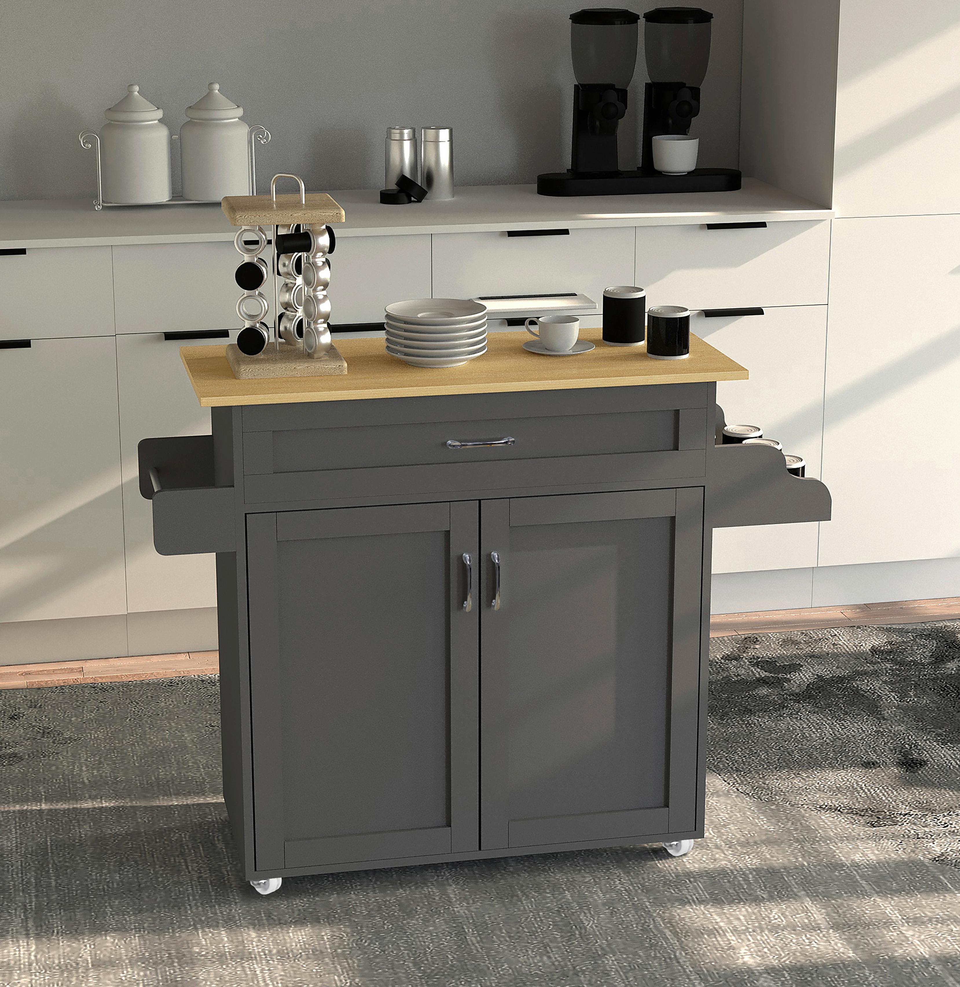Servierwagen Pastano Anthrazit Eiche Dekor B: 114 Cm - Honigeiche/Anthrazit, Basics, Holzwerkstoff/Kunststoff (114/89/39cm) - MID.YOU