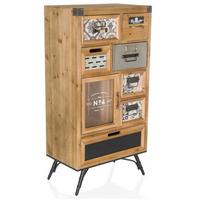 Sideboard Continento S Multicolor/Naturfarben B: 53cm - Multicolor/Schwarz, MODERN, Holz (53/104/32cm) - MID.YOU