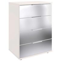 Nachtkästchen Saigon - Klar/Schwarz, MODERN, Glas/Holzwerkstoff (52/74/38cm) - MID.YOU