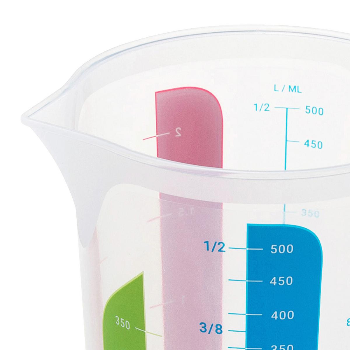Messbecher Fia Inhalt Max. 500 Ml - Blau/Klar, KONVENTIONELL, Kunststoff (14/12,4cm)