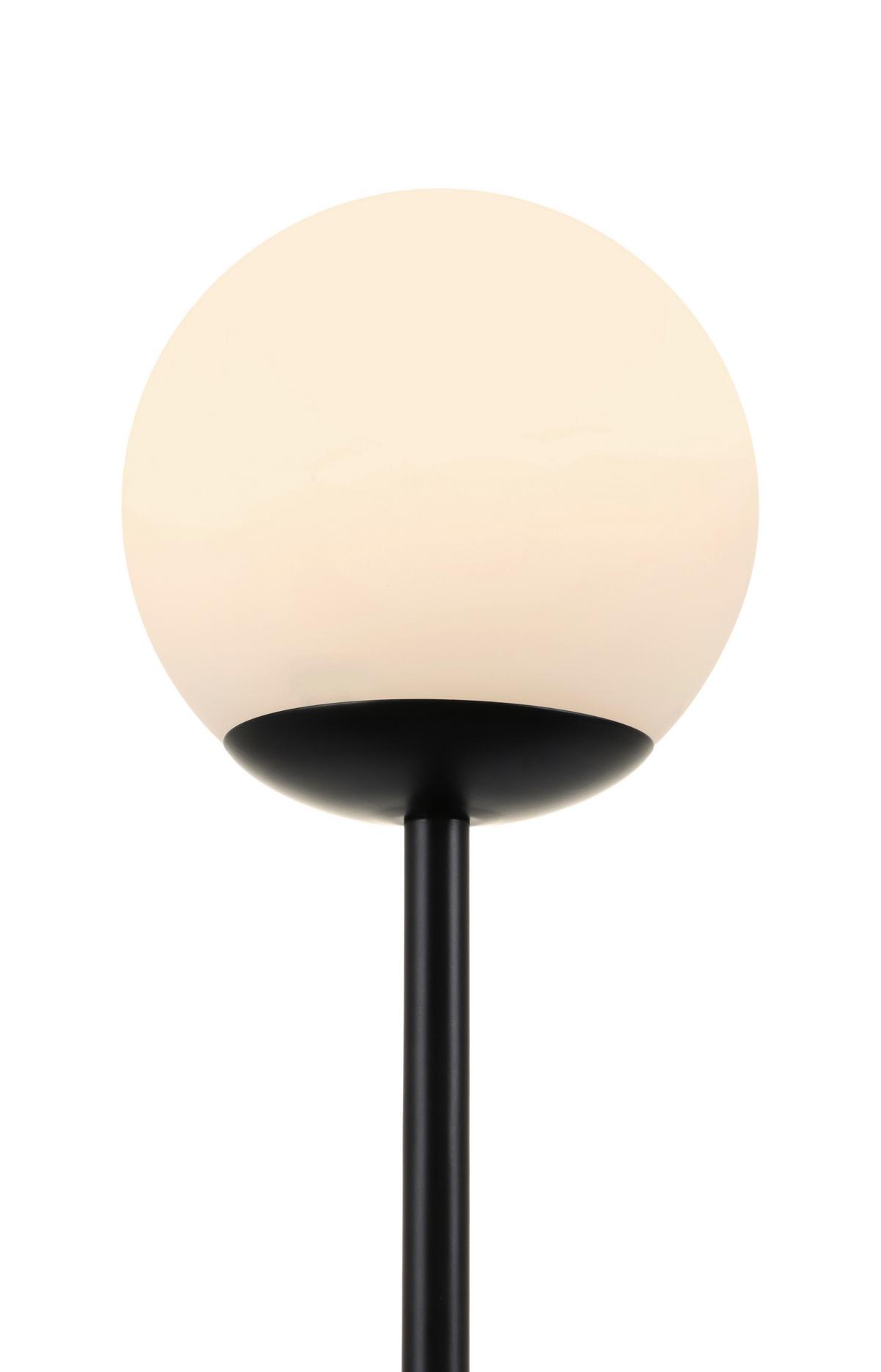 Stehleuchte Sehr - Schwarz/Weiß, MODERN, Glas/Metall (35/160cm)