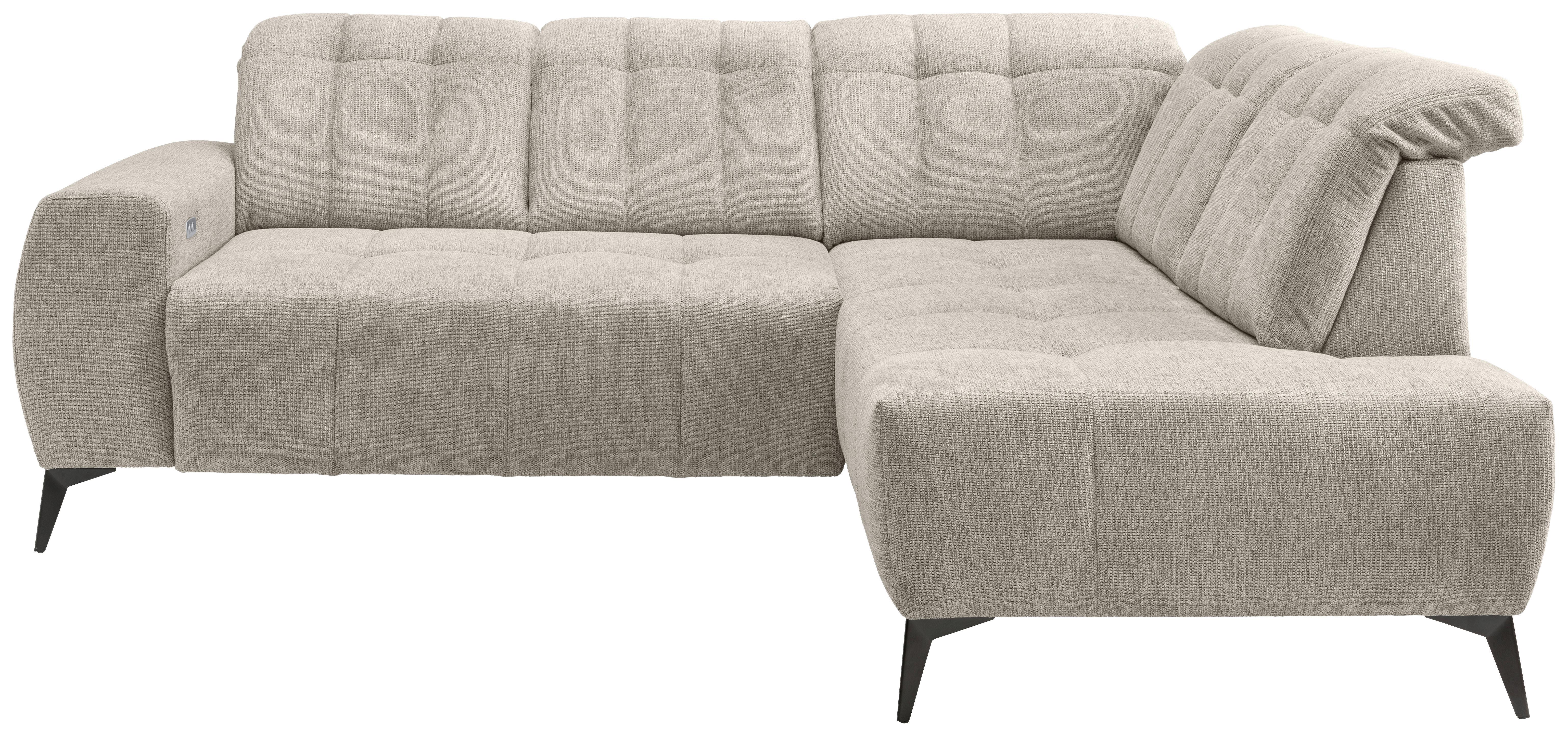 Ecksofa Sano, Beige S: 261x200 cm - Beige/Schwarz, MODERN, Textil (261/200cm) - Livetastic