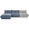 Ecksofa Giselle Blaugrau/grau S: 185x315 Cm - Blaugrau/Grau, Trend, Textil (185/315cm) - Livetastic