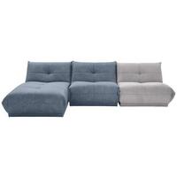 Ecksofa Giselle Blaugrau/grau S: 185x315 Cm - Blaugrau/Grau, Trend, Textil (185/315cm) - Livetastic