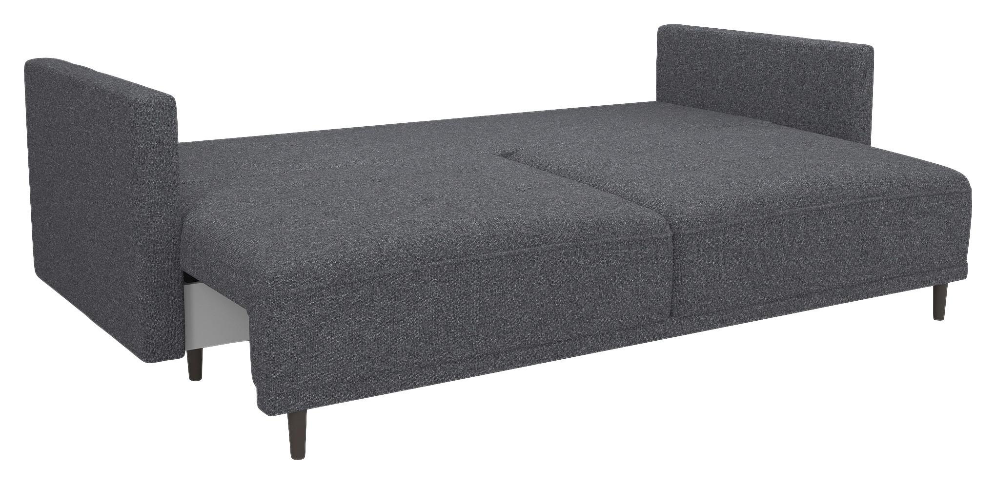 3-sitzer-sofa Mit Schlaffunktion Sofia B: 223 Cm - Dunkelgrau, Design, Textil (223/96/95cm) - MID.YOU