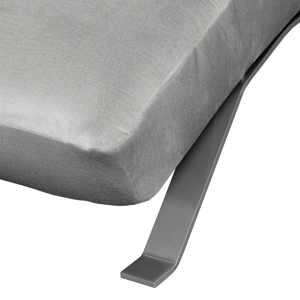 Relaxliege Swing Silver Grau B: 65 cm - Silberfarben/Grau, Design, Textil (65/65-95/171cm) - Livetastic