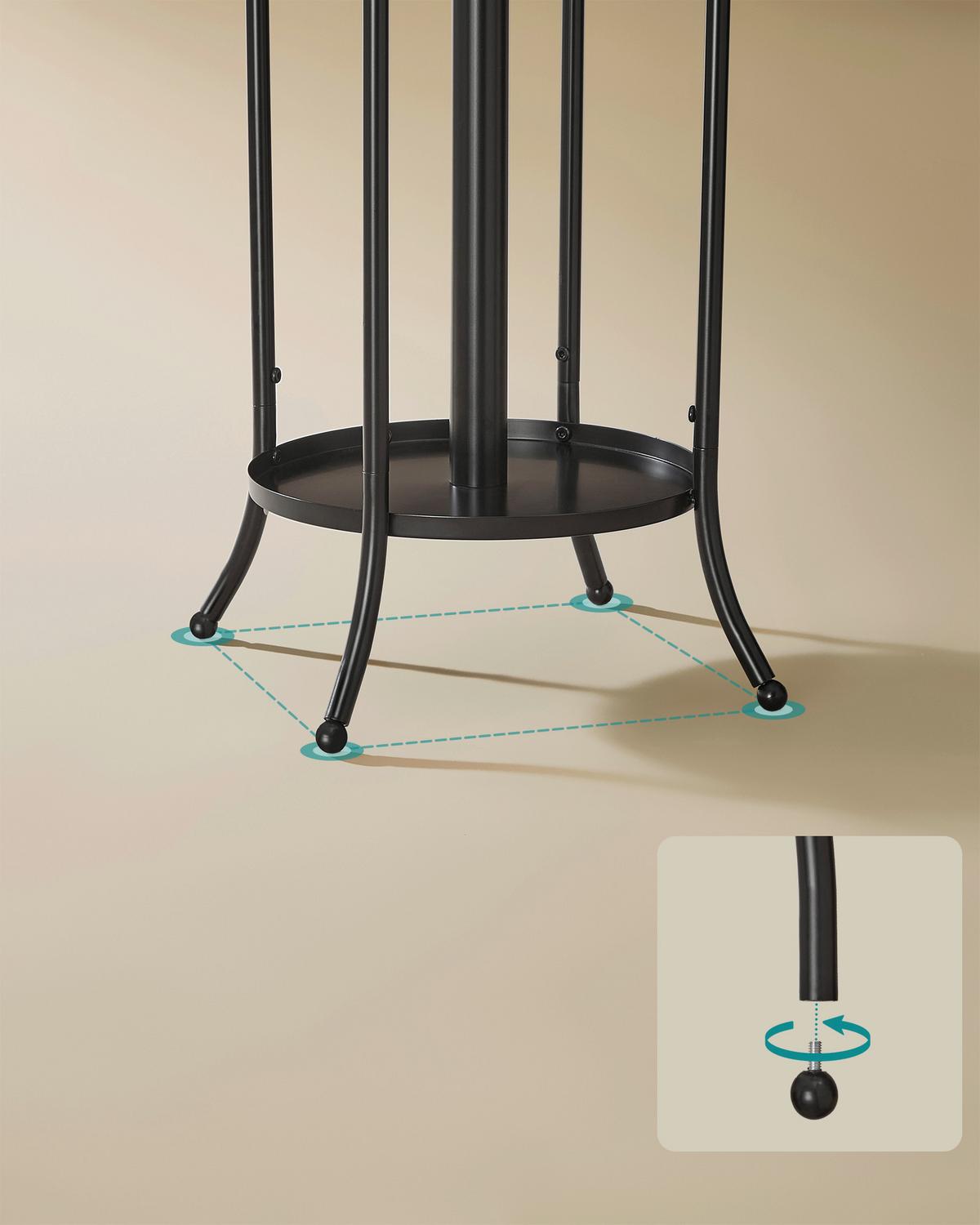 Kleiderständer Schwarz B: 40cm - Schwarz, Basics, Metall (40/175/40cm)