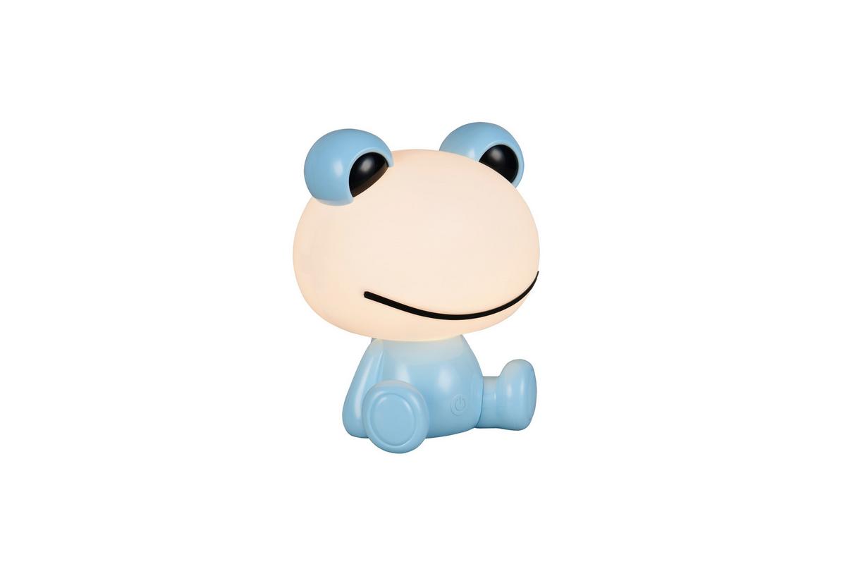 LED-Tischleuchte Hopper Blau Weiß B: 16,5 cm - Blau/Weiß, LIFESTYLE, Kunststoff (19,5/16,5/24,5cm)