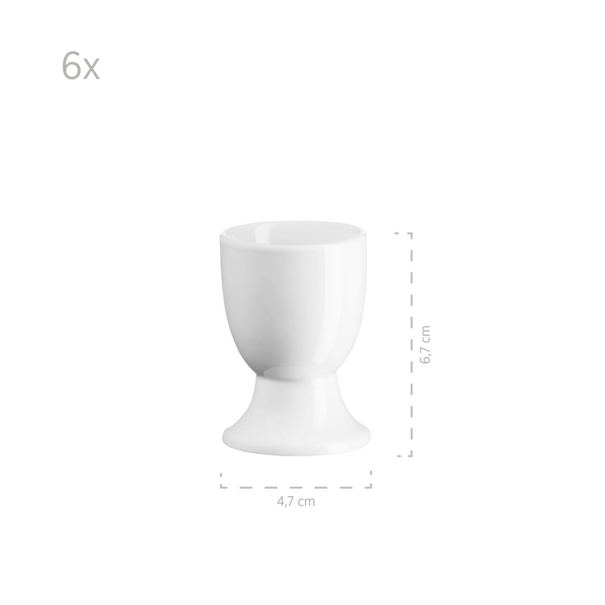 Kombiservice Alesia Keramik 6 Personen Geschirr Set Weiß - Weiß, Basics, Keramik - Mäser