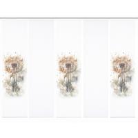 Flächenvorhang Amarande 5er Set - Naturfarben/Weiß, Natur, Textil (60/245cm)