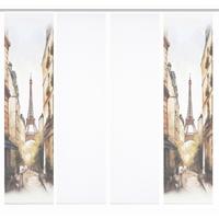 Flächenvorhang Francq 4er Set - Naturfarben/Weiß, LIFESTYLE, Textil (60/245cm)