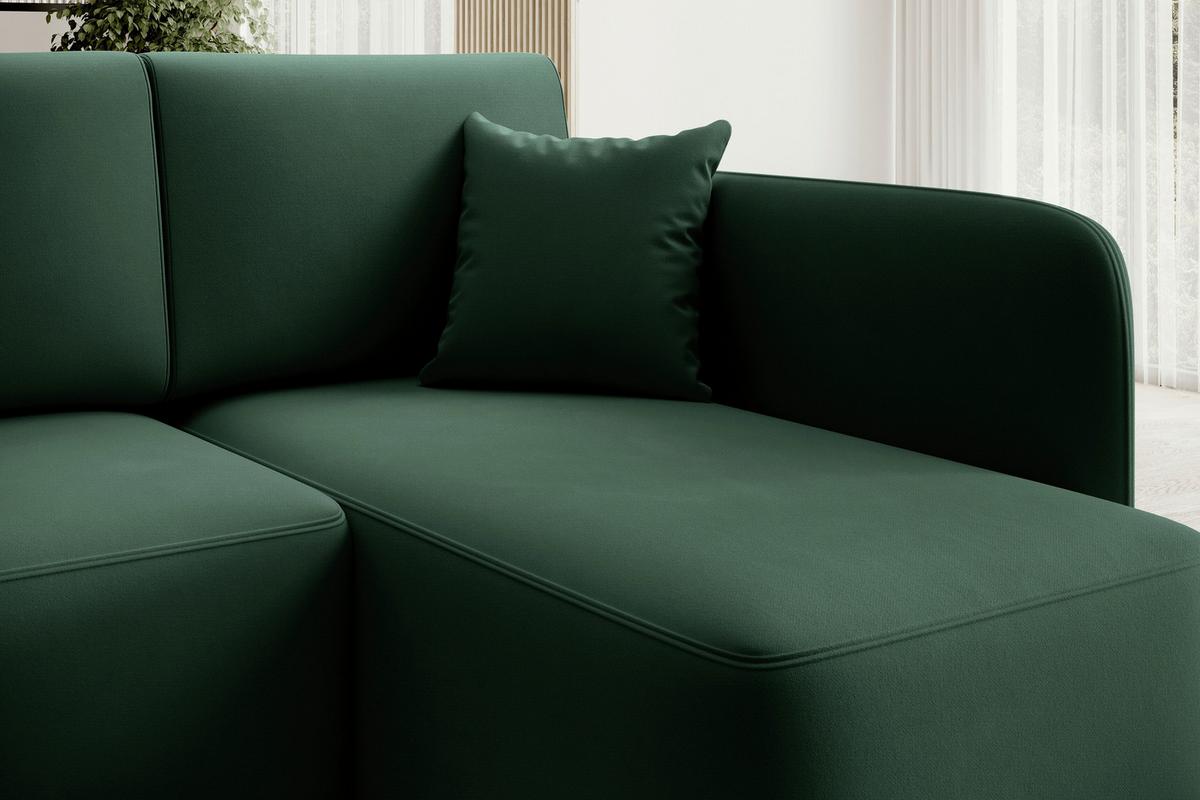 Ecksofa Hadson Grün S: 206x150 Cm - Schwarz/Grün, Design, Textil (206/150cm) - P & B