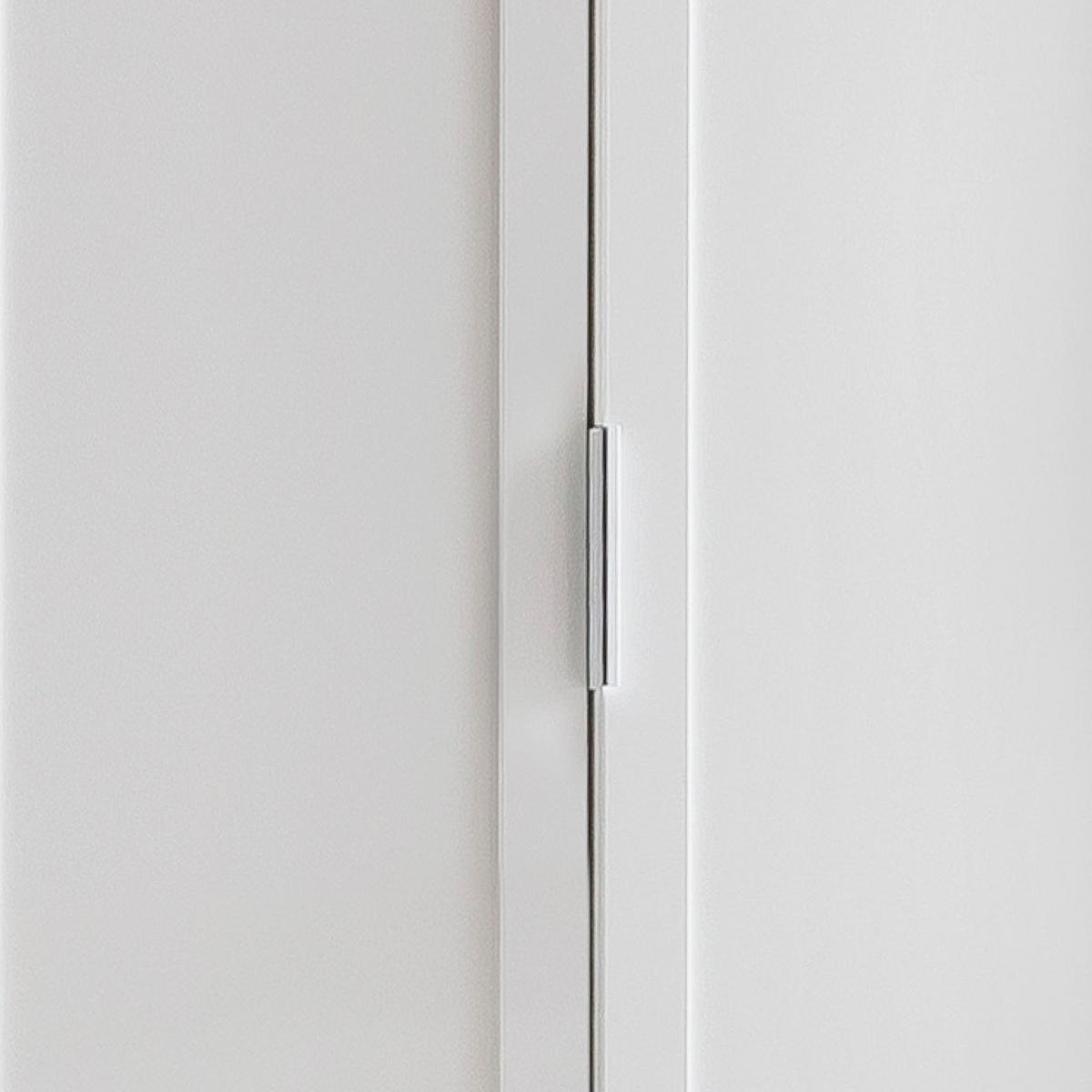 Drehtürenschrank Mit Laden 135cm Nadja, Weiß - KONVENTIONELL, Holzwerkstoff (135/210/58cm) - MID.YOU