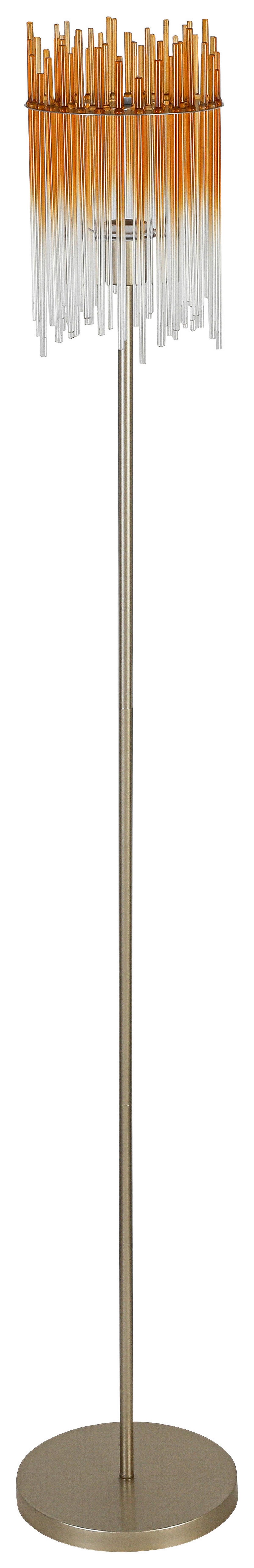 STOJACÍ LAMPA STAB - jantarové barvy/průhledné, Moderní, kov/plast (25l)