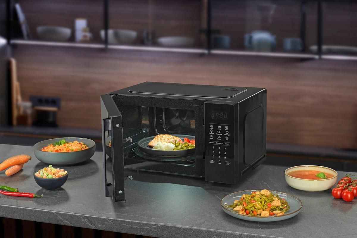 MIKROWELLE 700W, 20 Liter - Schwarz, Basics, Glas/Metall (45,5/26,1/32,6cm) - Hisense