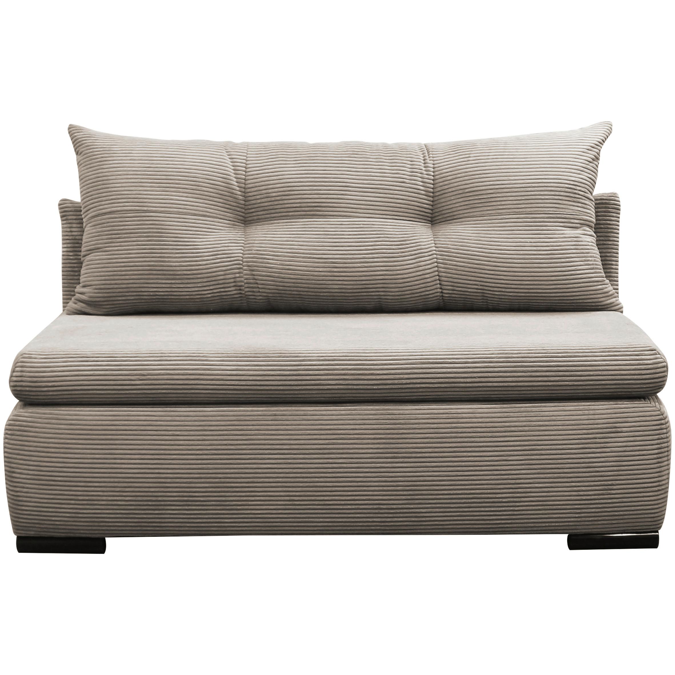 Schlafsofa mit Bettkasten Yellow B: 154 cm Cord Taupe - Taupe/Schwarz, Design, Textil (154/93/85cm) - MID.YOU