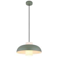 Hängeleuchte 15755g - Weiß/Grün, Trend, Glas/Textil (38/120cm) - Globo